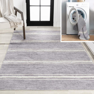 Sand Ticking Stripe Machine-washable Area Rug