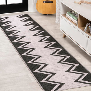 Robinson Modern Chevron Border Area Rug