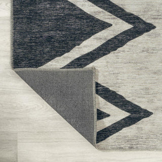 Robinson Modern Chevron Border Area Rug