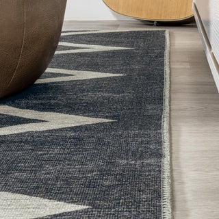 Robinson Modern Chevron Border Area Rug