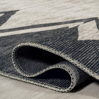 Robinson Modern Chevron Border Area Rug