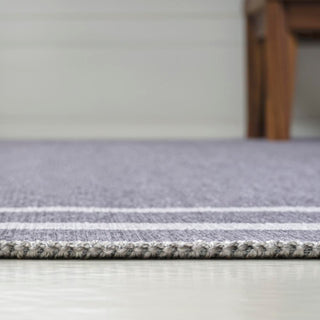 Khmer-Classic 2-stripe Border Washable Area Rug