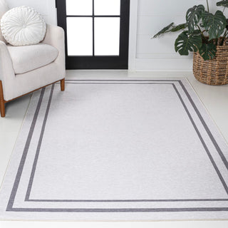 Khmer-Classic 2-stripe Border Washable Area Rug