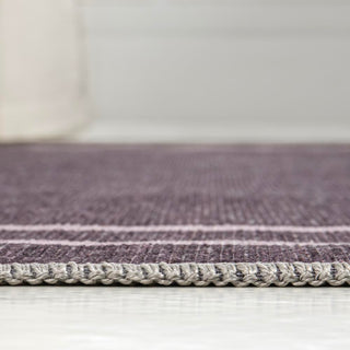 Khmer-Classic 2-stripe Border Washable Area Rug