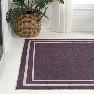 Khmer-Classic 2-stripe Border Washable Area Rug