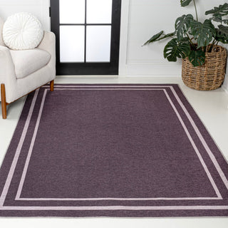 Khmer-Classic 2-stripe Border Washable Area Rug