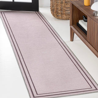 Khmer-Classic 2-stripe Border Washable Area Rug