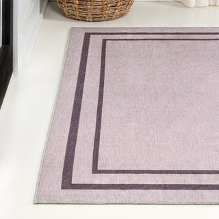 Khmer-Classic 2-stripe Border Washable Area Rug