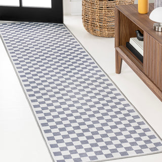 Royale Modern Cottage Checkerboard Washable Area Rug