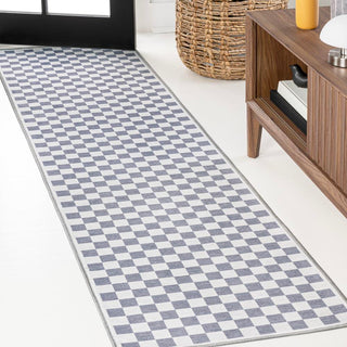 Royale Modern Cottage Checkerboard Washable Area Rug