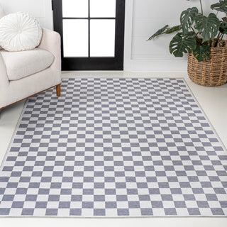 Royale Modern Cottage Checkerboard Washable Area Rug