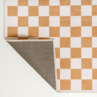 Royale Modern Cottage Checkerboard Washable Area Rug