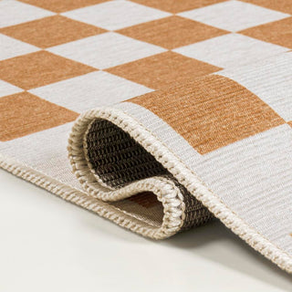 Royale Modern Cottage Checkerboard Washable Area Rug