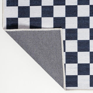 Royale Modern Cottage Checkerboard Washable Area Rug