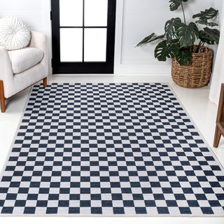 Royale Modern Cottage Checkerboard Washable Area Rug