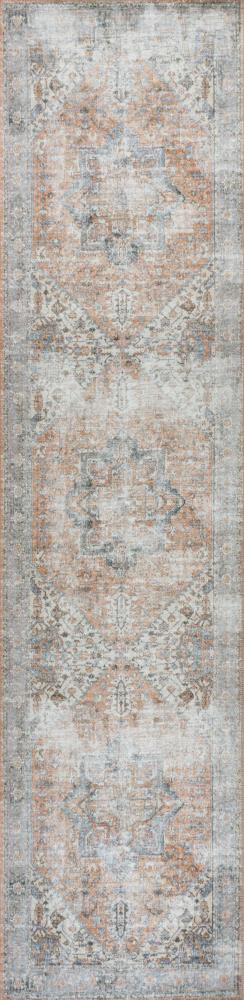 Elida Distressed Medallion Chenille Machine-washable Area Rug