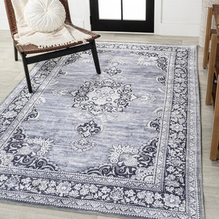 Boho Bohemian Distressed Chenille Machine-washable Area Rug