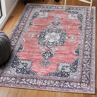 Boho Bohemian Distressed Chenille Machine-washable Area Rug