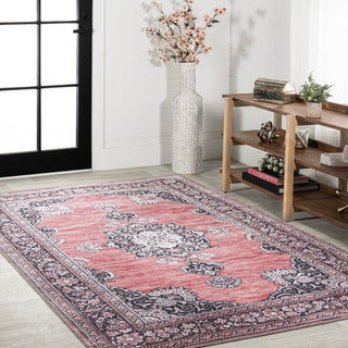 Boho Bohemian Distressed Chenille Machine-washable Area Rug