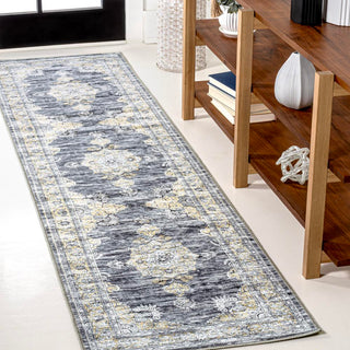 Boho Bohemian Distressed Chenille Machine-washable Area Rug