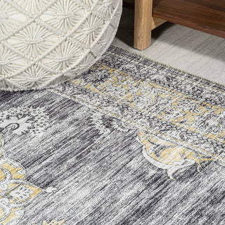 Boho Bohemian Distressed Chenille Machine-washable Area Rug