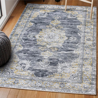 Boho Bohemian Distressed Chenille Machine-washable Area Rug