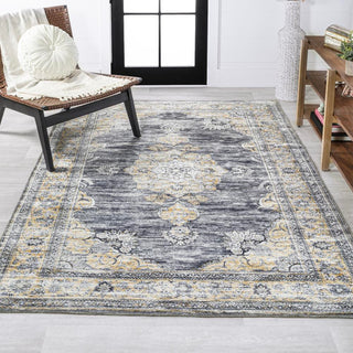 Boho Bohemian Distressed Chenille Machine-washable Area Rug