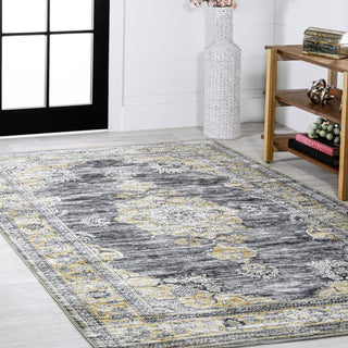 Boho Bohemian Distressed Chenille Machine-washable Area Rug