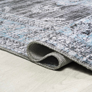 Boho Bohemian Distressed Chenille Machine-washable Area Rug