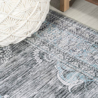 Boho Bohemian Distressed Chenille Machine-washable Area Rug