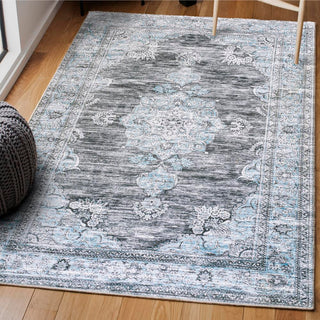 Boho Bohemian Distressed Chenille Machine-washable Area Rug