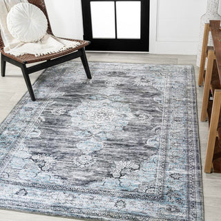 Boho Bohemian Distressed Chenille Machine-washable Area Rug