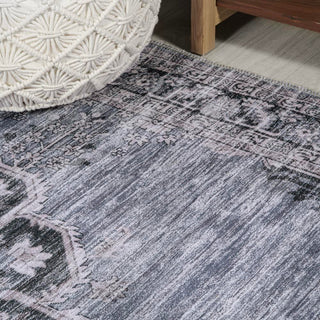 Vernal Chenille Cottage Medallion Machine-washable Area Rug