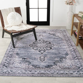 Vernal Chenille Cottage Medallion Machine-washable Area Rug