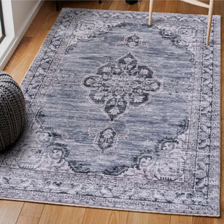 Vernal Chenille Cottage Medallion Machine-washable Area Rug