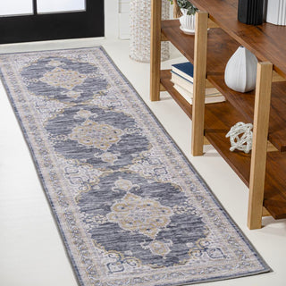 Vernal Chenille Cottage Medallion Machine-washable Area Rug