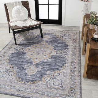 Vernal Chenille Cottage Medallion Machine-washable Area Rug