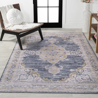 Vernal Chenille Cottage Medallion Machine-washable Area Rug