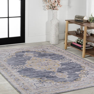 Vernal Chenille Cottage Medallion Machine-washable Area Rug