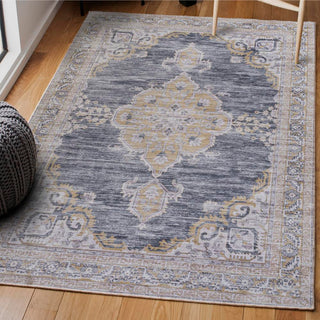 Vernal Chenille Cottage Medallion Machine-washable Area Rug