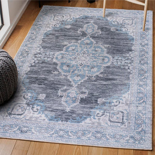 Vernal Chenille Cottage Medallion Machine-washable Area Rug