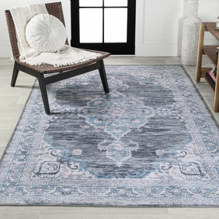 Vernal Chenille Cottage Medallion Machine-washable Area Rug