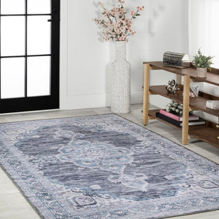 Vernal Chenille Cottage Medallion Machine-washable Area Rug