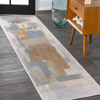 Mohawk Abstract Coastal Watercolor Machine-Washable Area Rug