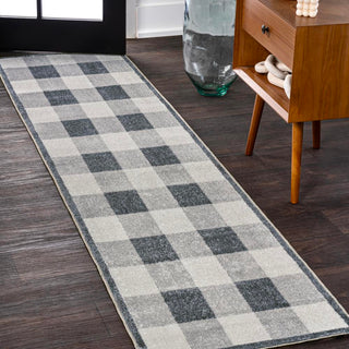 Cottage Gradient Plaid Cottage Machine-Washable Area Rug