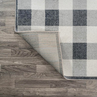 Cottage Gradient Plaid Cottage Machine-Washable Area Rug