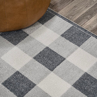 Cottage Gradient Plaid Cottage Machine-Washable Area Rug