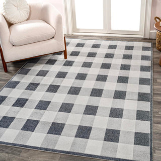 Cottage Gradient Plaid Cottage Machine-Washable Area Rug