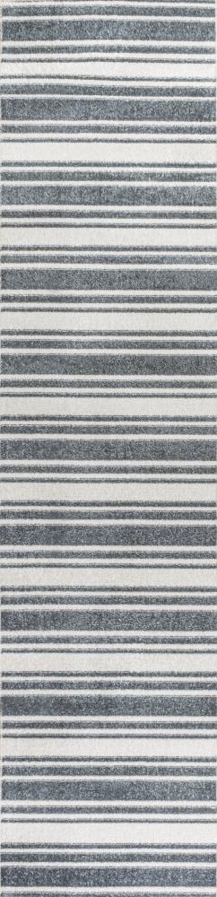 Carolina Two-Tone Striped Classic Low-Pile Machine-Washable Area Rug