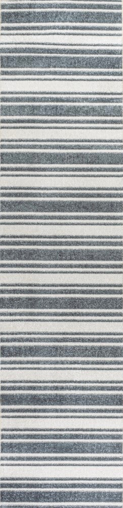 Carolina Two-Tone Striped Classic Low-Pile Machine-Washable Area Rug